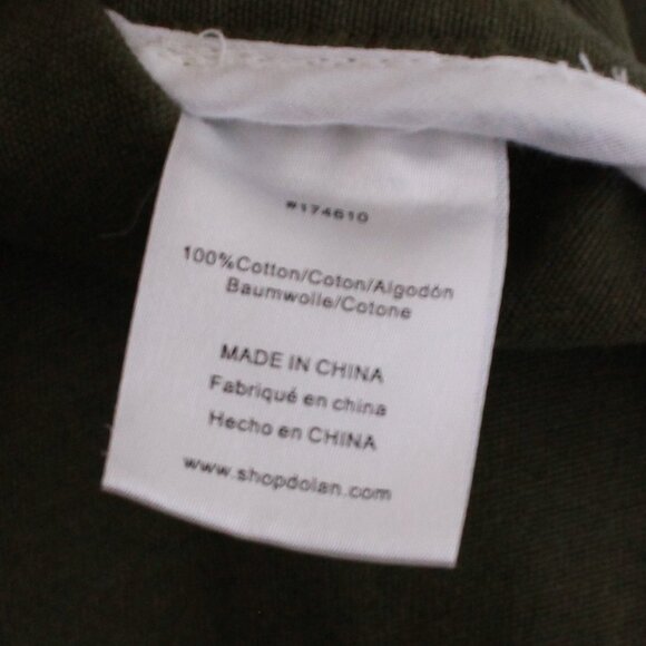 Anthropologie Dolan Olive Green Ruffle Utility Jacket Cotton - Picture 9 of 13